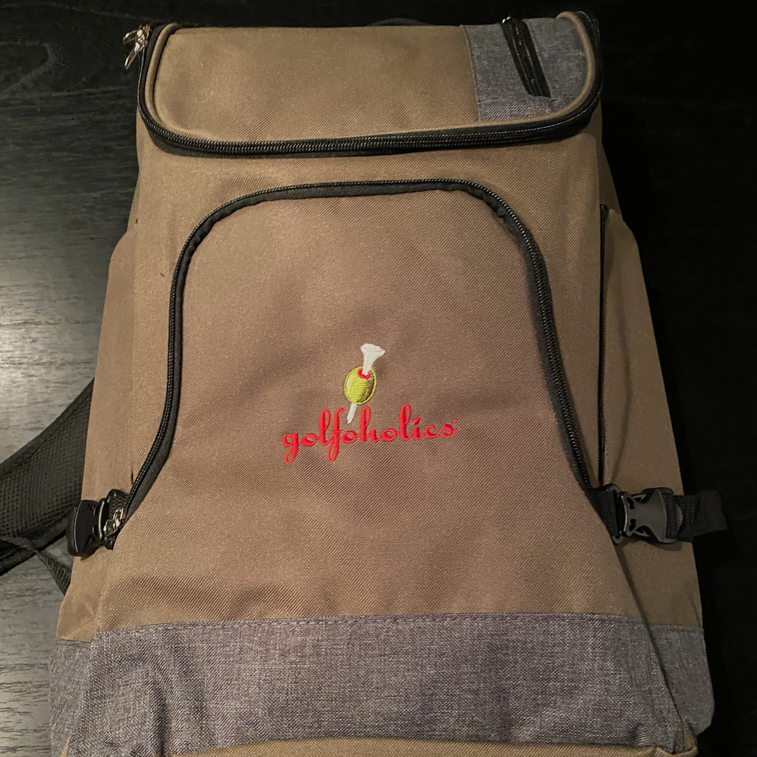 Golfoholics Olive Canvas Backpack